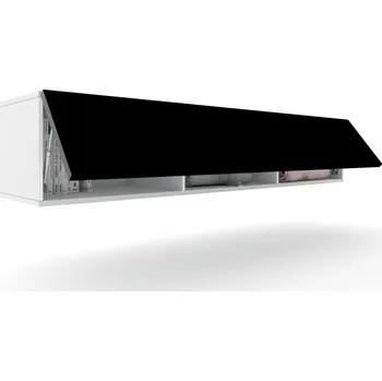 Komoda Závěsná TV Skříňka Komoda SIMPLY UP Bílá Matná Černá 160 cm