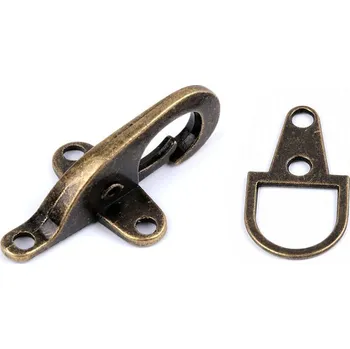 Kovové zapínání karabina, barva 2 staromosaz