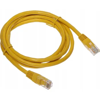 Síťový kabel Patchcord Lechpol U/UTP 6 RJ45 / RJ45 1,5 m žlutý