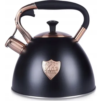 Konvice na čaj Tradiční ocelová Konvice Vilde 3 l černá, oranžová