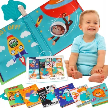 Hračka pro nejmenší Smyslová Knížka Kousátko Šumící Sada 6 Ks