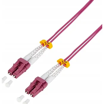 Síťový kabel Optický patchcord LogiLink optický kabel OM4 LC-LC 5.0 m fialový
