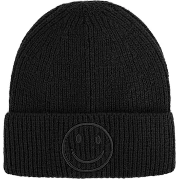 Čepice ORNAMENTI Zimní čepice SMILEY černá