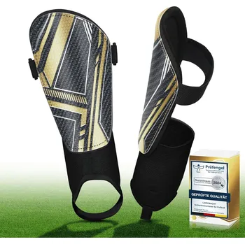 Fotbalový chránič Fotbalové chrániče holení nastavitelné protiskluzové černé XS