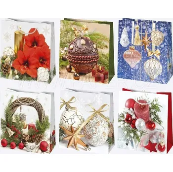 Dárková taška Dárková taška vánoční T2 18, 15,5x15,5x8cm