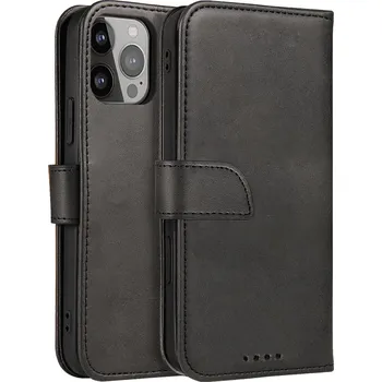 Pouzdro na mobilní telefon Hurtel Magnetický kryt s výklopným krytem pro Samsung Galaxy S25 Ultra - černý