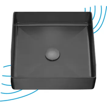 Umyvadlo Umyvadlo na desku čtvercové Laveo Pola černé