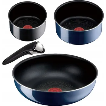 Pánev SADA TEFAL INGENIO: WOK pánev 28 cm + 2 hrnce 16/20 cm + odnímatelná rukojeť, 4 díly, vhodné na plyn