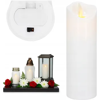 Svíčka LED vklad do hřbitovní svíčky Springos 15 cm