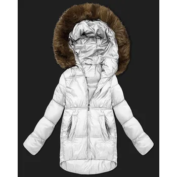 Bílá dámská bunda typu bublina s kapucí S'West (B8280-26) odstíny bílé M (38)