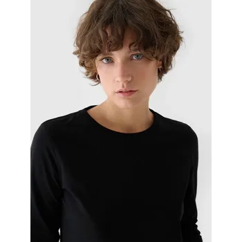 Dámská móda Dámské oversize hladké tričko s dlouhým rukávem 4F 4FWMM00TLONF431-20S 2XL