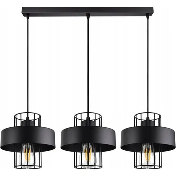 Závěsná lampa Lustr Stropní Svítidlo Černá Bílá LOFT