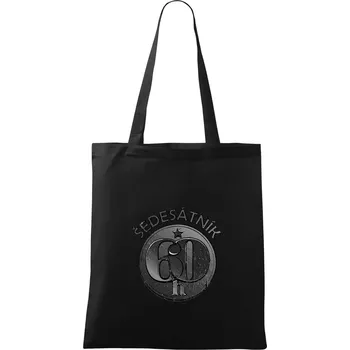 Nákupní taška Šedesátník Československý - Taška bavlněná - 42 x 38 cm ( Černá )