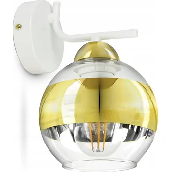 Nástěnné svítidlo Nástěnná Lampa Nástěnné Svítidlo Bílé Zlaté GLASS K1 LED E27