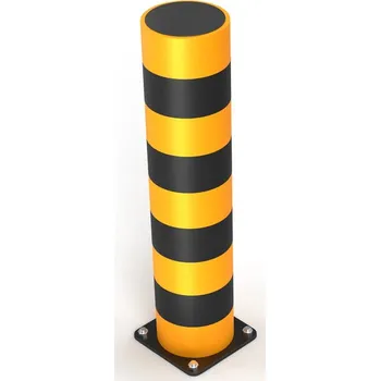 Dopravní značení Protinárazový ochranný sloupek, pohyblivé vnější prstence, výška 1100 mm, žluto-černý