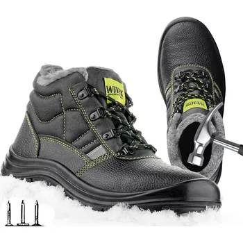 Pracovní obuv Zimní pracovní obuv kotníková zateplená kožešinou VM STOCKHOLM S3