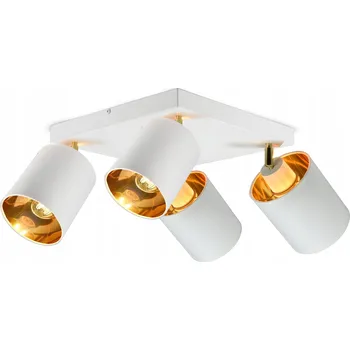 Stropní Svítidlo lustr s pohyblivými Stínidla bílé zlato