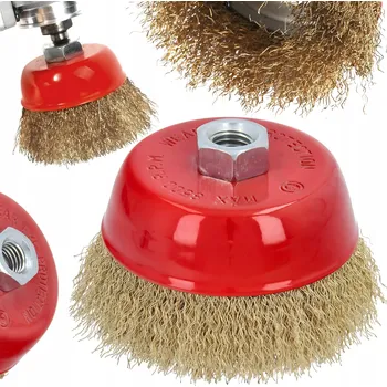 Drátěný kartáč KOTOUČOVÝ DRÁTĚNÝ KARTÁČ MOSAZNÝ DRÁT M14 125mm