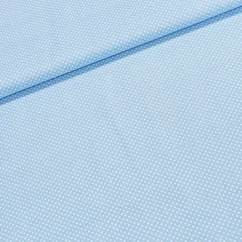 Bavlněné plátno 103000/7676 LT.BLUE, bílý puntík na světle modré, š.140cm (látka v metráži)