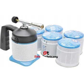 Turistický vařič HOŘÁK PRO PÁJENÍ OPALOVÁNÍ NA PLYNOVÉ KARTUŠE 190G SADA 5 LAHVÍ