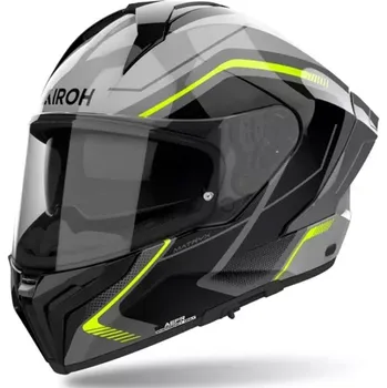Motodoplněk Integrální helma na motorku Airoh MATRYX Wide černo-šedo-žlutá M