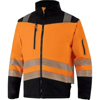 Pánská softshellová bunda Delta SOCCIAHV softshell bunda HV oranžová/černá - v. L