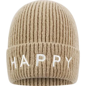 Čepice ORNAMENTI Zimní čepice HAPPY hnědá