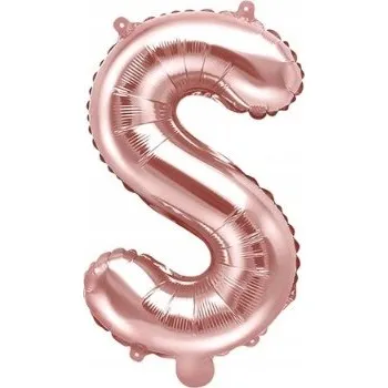 Balónek Fóliový balónek ve ve tvaru písmene S, 80 cm, růžový M402