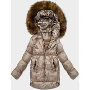 Béžová dámská bunda typu bublina s kapucí S'West (B8280-12) odstíny béžové M (38)