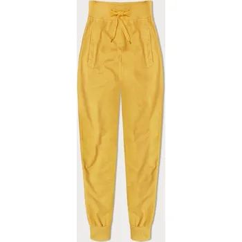 Dámské kalhoty Tenké žluté teplákové kalhoty (CK03-117) odstíny žluté L (40)