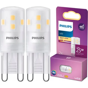 Žárovka LED žárovka G9 Kapsle 1,9W = 25W 2700K Teplá bílá 320° 230V Philips 2 ks