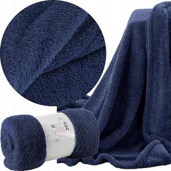 deka Deka 150x200 Mikrovlákno Beránek Měkká Nadýchaná Tmavě Modrá