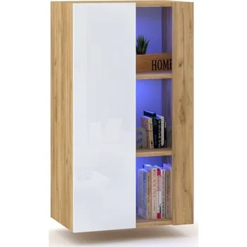 Knihovna Vitrína dub craft zlatý lesk 100 x 60 x 34 cm Krak Meble