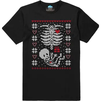 Pánské tričko Pánské tričko Vánoční Dítě Kostlivce (Velikost: M, Barva: Černá)