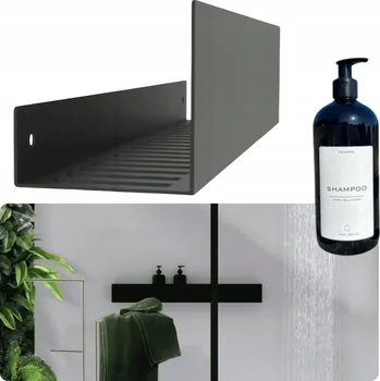 Koupelnový nábytek KOVOVÁ POLICE DO SPRCHOVÉHO KOUTU ZÁVĚSNÁ KOVOVÁ DO KOUPELNY 60 cm + DÁREK