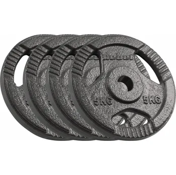 Rebel Litinová sada závaží 4x5kg, otvor 31mm, deska s madly, REBEL ACTIVE