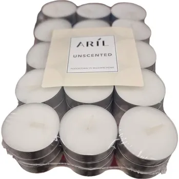 Svíčka Čajové svíčky neparfémované Aril 45 ks
