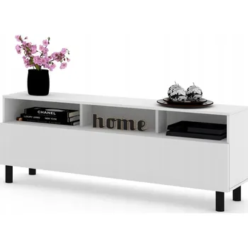 Komoda Stojící Skříňka pod TV PLAY HEELS Komoda Police Vitrína do Obýváku Bílý Mat 120