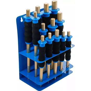 Ruční sekáč Sekáče, vyražeče a důlčíky BGS 74596 s chrániči rukou. Sada 13 dílů (BGS1074596)