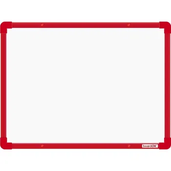 Kancelářský nábytek Keramická tabule na fixy s červeným rámem 060 x 045 cm