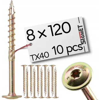 Vrták Šrouby do dřeva Sigmet 8 x 120 mm 1 ks