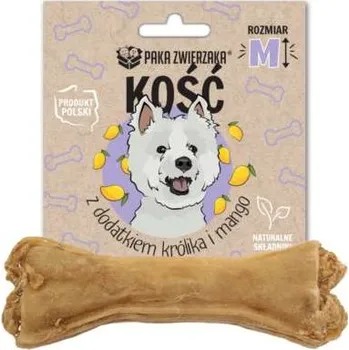 Hračka pro psa Paka Zwierzaka kost s králíkem a mangem M 12 cm žvýkací hračka pro psa