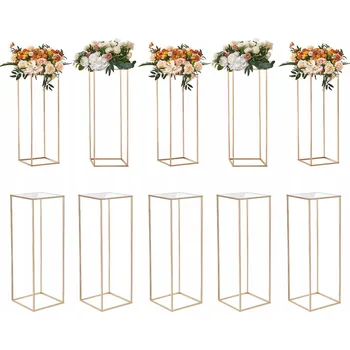 Obraz Držák Na Květináč na květiny kwiaty svatební ve zlaté barvě 10 kusů , 80 cm