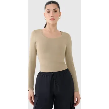 Dámská móda Dámské hladké tričko s dlouhým rukávem 4F 4FRSS25TLONF511-83S XL