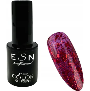 Lak na nehty ESN HYBRIDNÍ LAK EverShine hybridní lak 5g, barva: bordó, červená s třpytkami