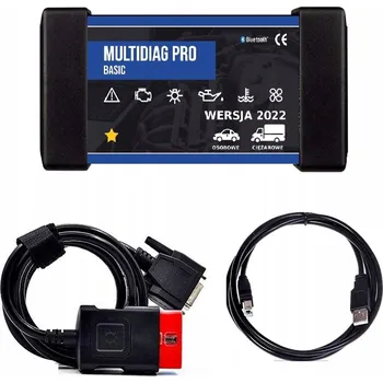 Autodiagnostika Diagnostický tester MultiDiag Pro+ s Bluetooth, OBD2 a 16 kabely