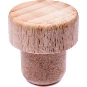 Zátka lahví gumová hříbek s dřevěnou hlavou V22,5