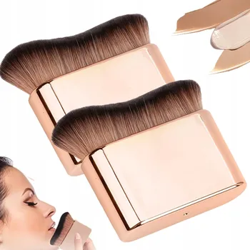 Kosmetický štětec ŠTĚTCE NA MAKE-UP WAVE 2 KUSY NA OBLIČEJ A TĚLO RŮŽOVÉ ZLATO