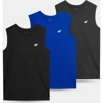 Pánská móda Pánské tričko bez rukávů (SET 3 triček) 4F 4FWSS25TSLEM288-90S pánské XL