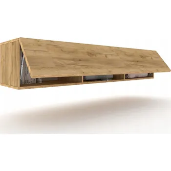 Komoda Závěsná TV skříňka horizontální Vitrína Komoda SIMPLY UP Dub Craft 160
